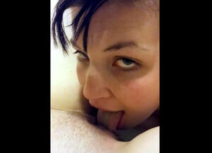 Lesbian pussy eating close up